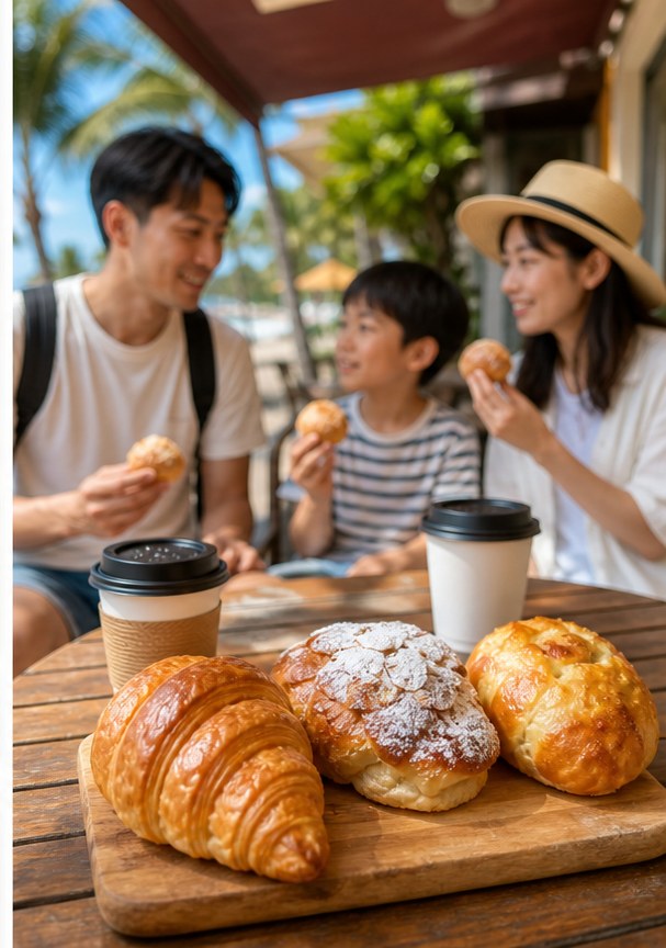 ベーカリー系はホテルでの朝食や、ツアー前の軽食にも使いやすい選択肢です。
