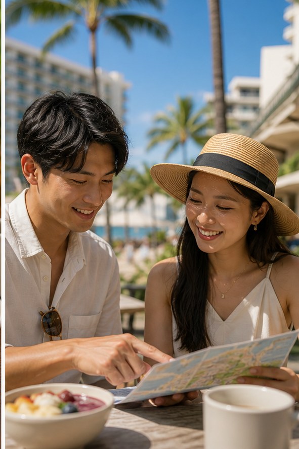 テイクアウトできる朝食店を押さえると、ビーチやツアー出発前の動きが楽になります。